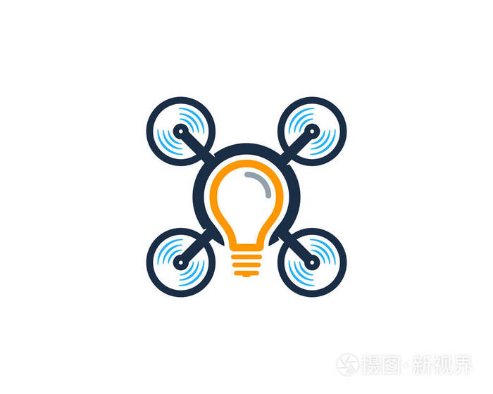 创意无人机徽标图标设计
