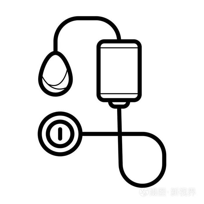 血压计图标在白色背景上被隔离插画-正版商用图片04r7ba-摄图新视界