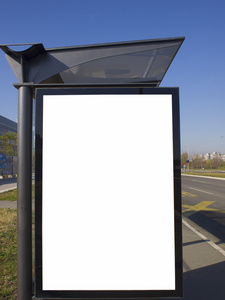 在巴士站，为你的广告的空白空间上城光