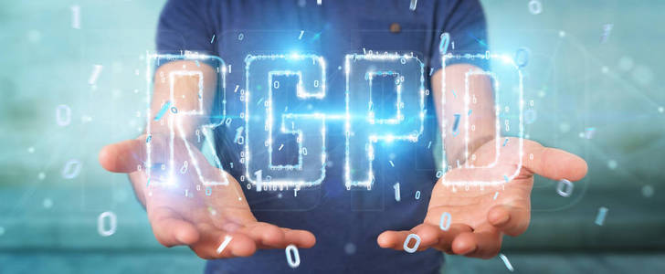 商人使用数字 Gdpr 接口3d 渲染