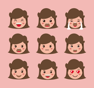 emoji大图女孩图片