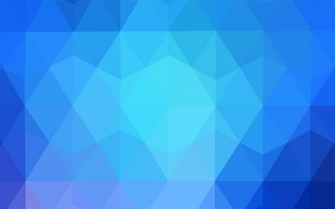 浅蓝色矢量抽象马赛克背景。带有三角形的彩色抽象插图。手机背景模板