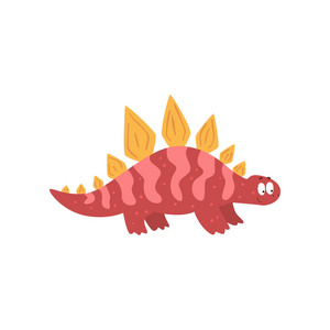 可爱的卡通恐龙, 史前恐龙字符矢量插图白色背景照片