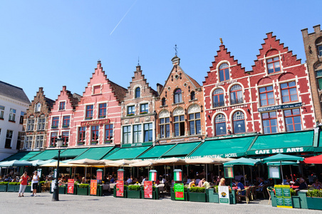 比利时的布鲁日万得城电器 市场广场