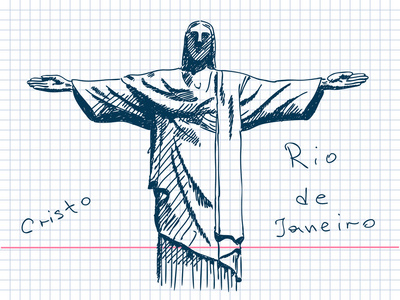 手工绘制的伯爵在里约热内卢