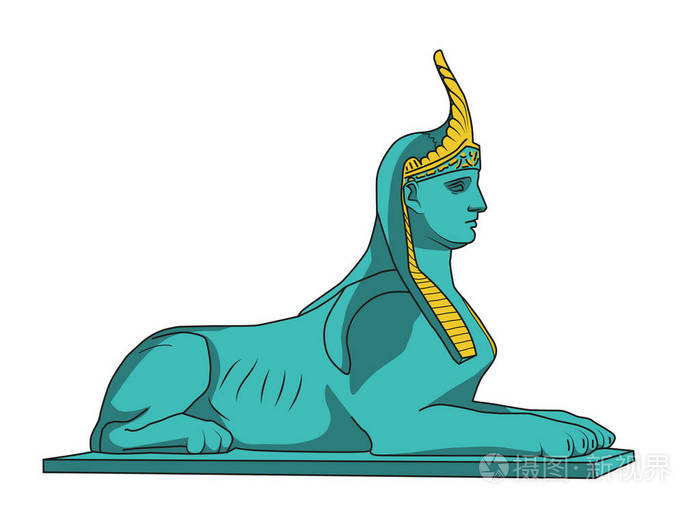 狮身人面像的矢量图解