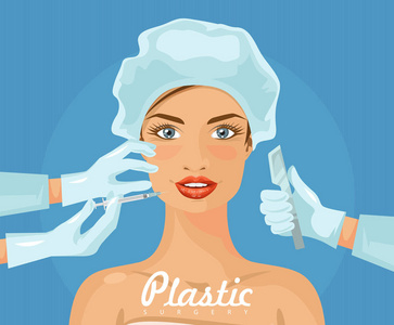整形手术.矢量图照片