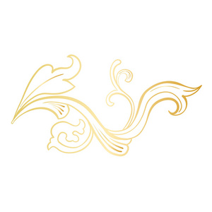 意大利繁荣巴洛克风格的金色装饰元素