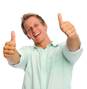 伸大拇指人图片