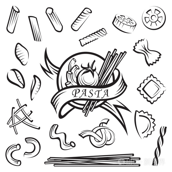 意大利面一套插画-正版商用图片04s5ir-摄图新视界
