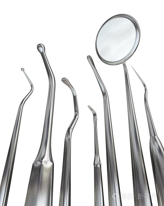 孤立的牙医工具 5