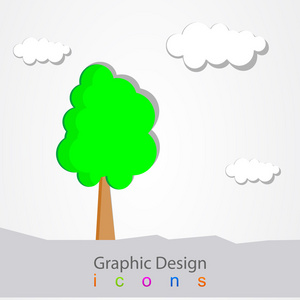 平面设计景观树图片