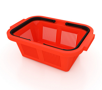 红色塑料购物篮