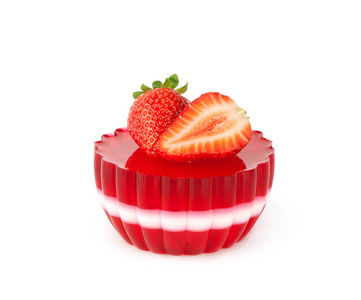 草莓果冻照片