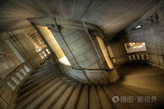 螺旋楼梯在香波堡城堡