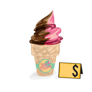 甜点冰淇淋绘图图形对象