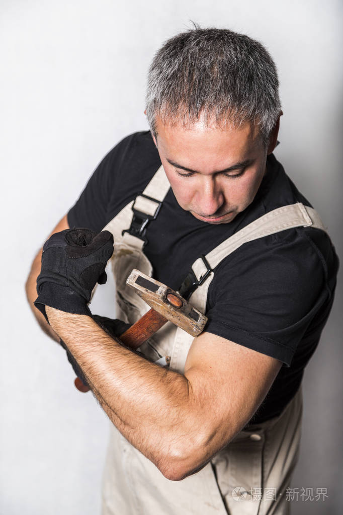 工人水管工, 工程师或构造者与肌肉