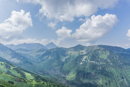 有美丽蓝天的落基山风光。Tatra 国家公园, 波兰, 欧洲。美容天地