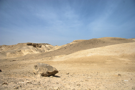 沙漠与岩石附近赫尔格达，埃及的景观