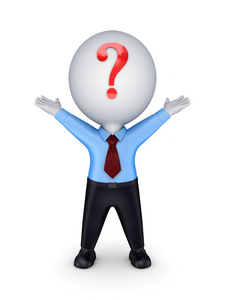 3d 小人以手上的查询号照片