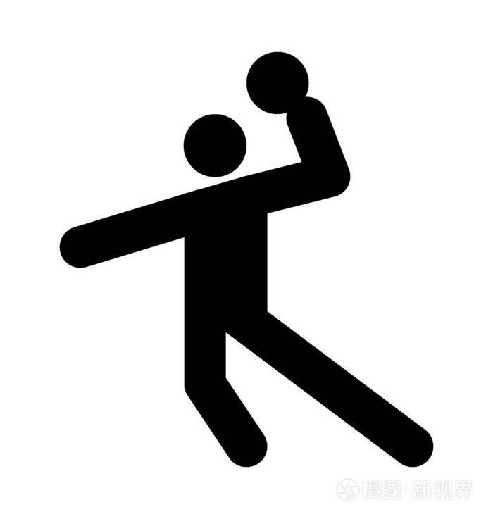 篮球运动员平面矢量图标