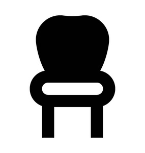 椅子平面矢量图标