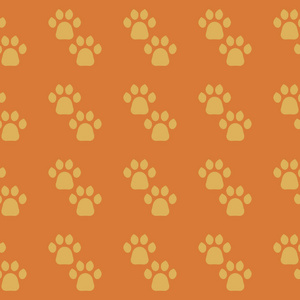 猫爪印.爪足迹的无缝动物模式照片