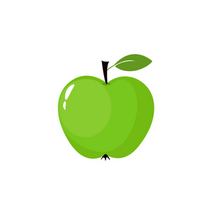 矢量绿色苹果图标