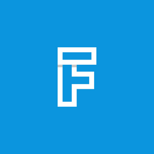 现代矢量徽标字母 f f 字母设计向量