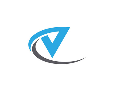 V 字母 Logo 模板矢量图标插画