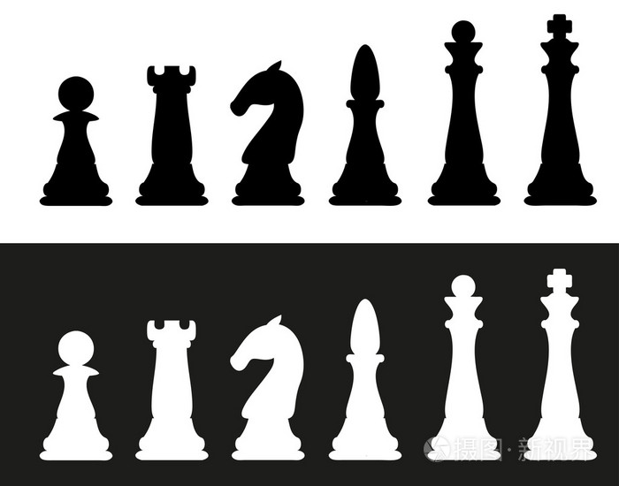 棋盘上的棋子矢量图