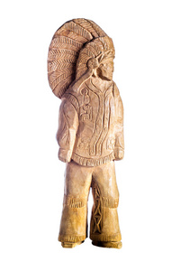 一名印度木雕人物图片