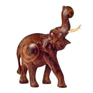 大象雕刻过的木头