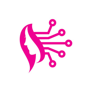 美容数码 Logo 图标设计