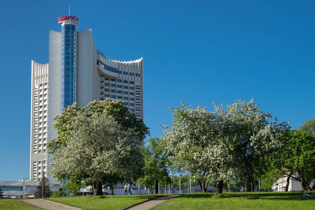 白俄罗斯明斯克2018年5月6日 白俄罗斯首都明斯克中部的白俄罗斯酒店