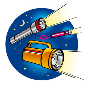 明亮的手电筒图片