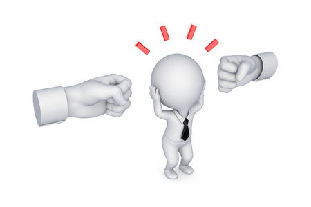 程式化的拳头,并强调 3d 小人照片