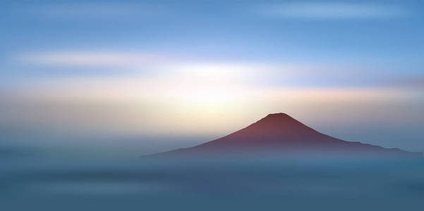 富士日本山水背景图片