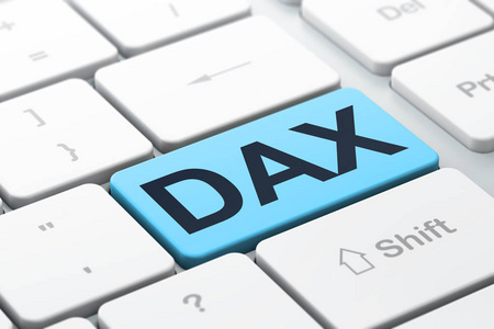 股票市场指标概念 Dax 计算机键盘背景