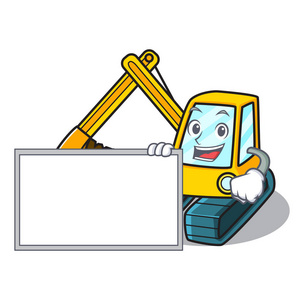 与板挖掘机字符卡通风格照片