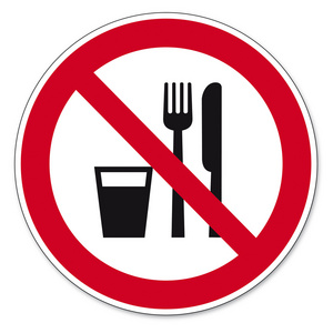 禁止标志牌 bgv 图标象形图食品和饮料禁止