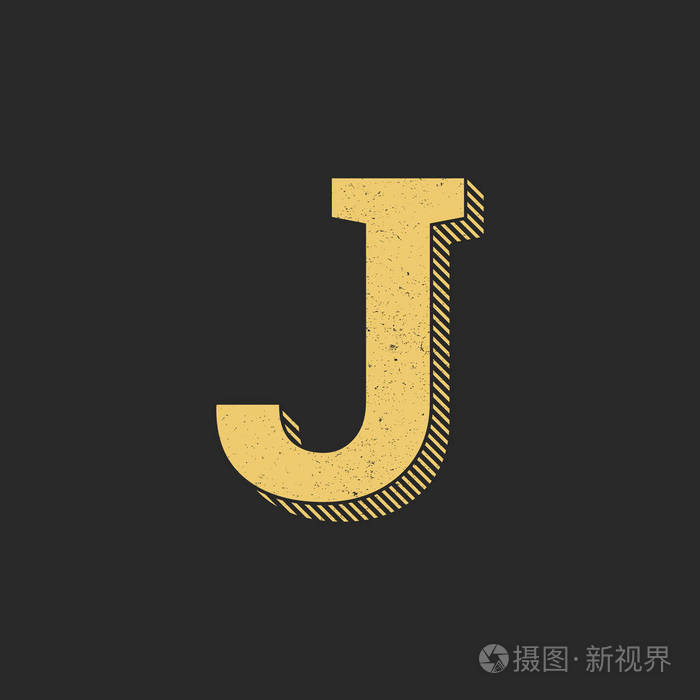 老式矢量徽标字母jj字母设计向量