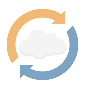 云计算和托管我们提供的同步矢量图标, 相关的云计算, 您可以在您的