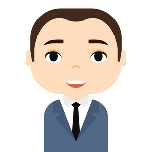 男性卡通人物.商人.英俊的人物图标.办公室工作人员照片