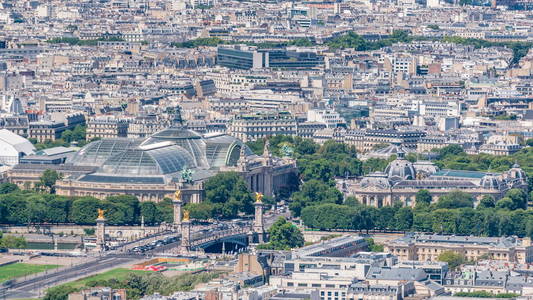欧洲城市旅行：法国全景图历史建筑和地铁