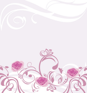 用粉红色玫瑰花装饰背景