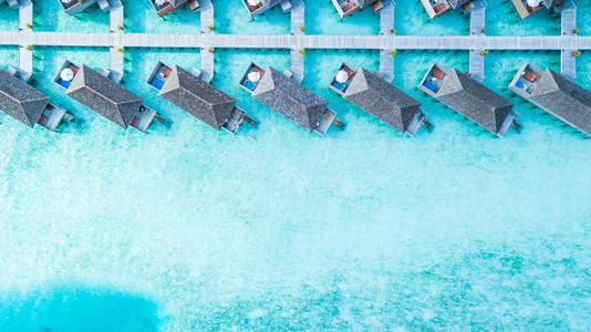 马尔代夫岛海景别墅, 美丽的热带马尔代夫度假酒店