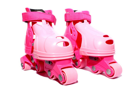 粉红色溜冰鞋