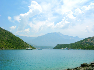 海岸行景观全景视图