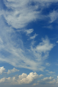 美丽的蓝天, 白云如天然的背景